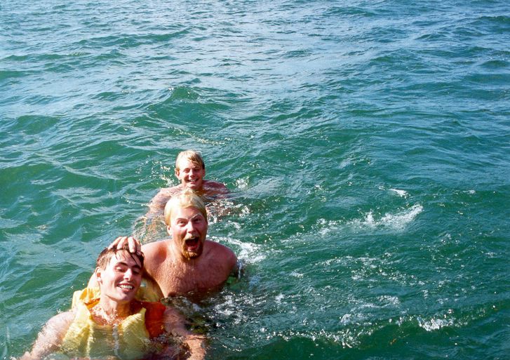 Morten, Klaus and Dirk in the water